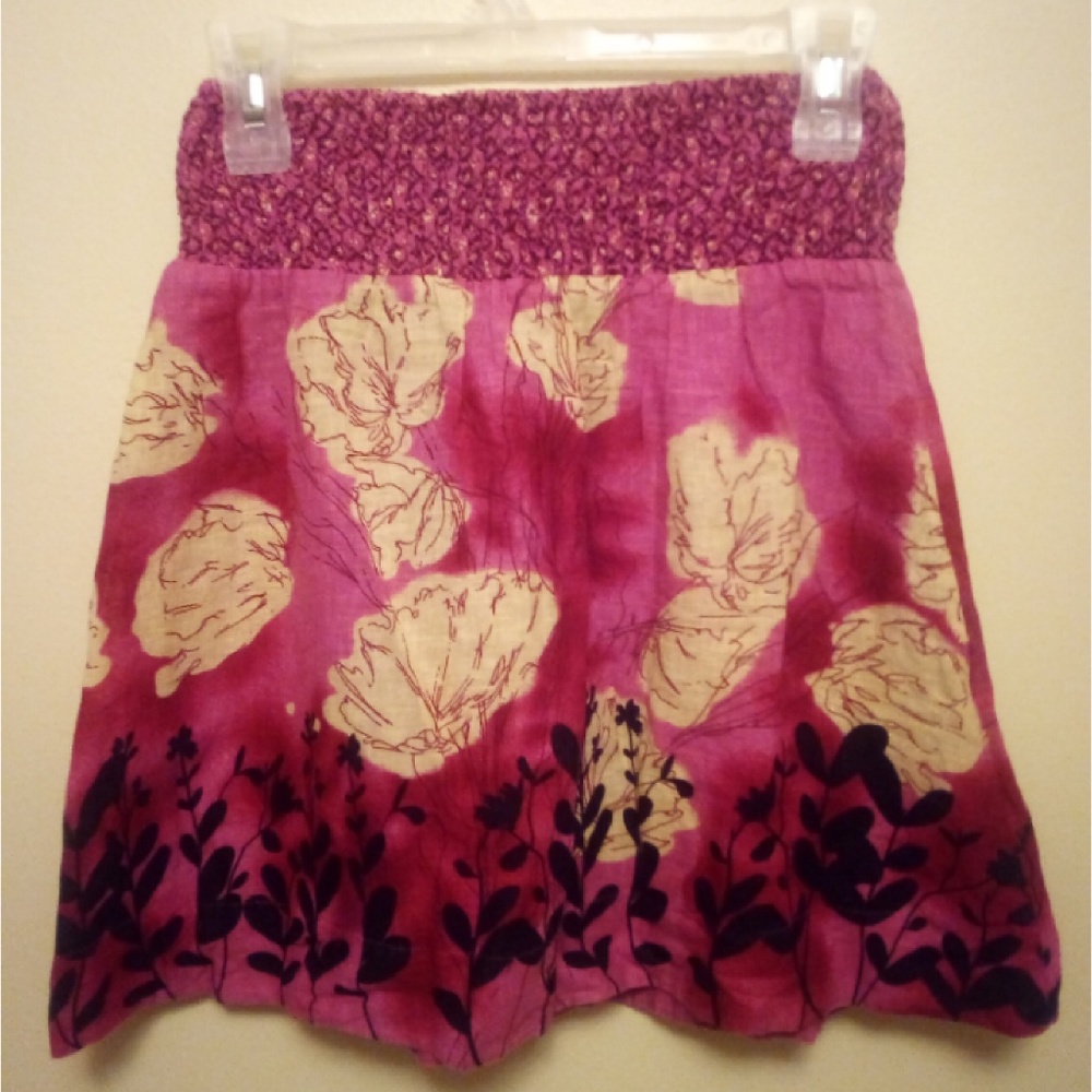 Free People pink patterned skirt